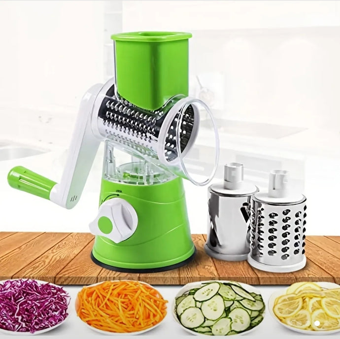 Stainless Steel Rotary Cheese Grater With Handle Perfect For - Temu